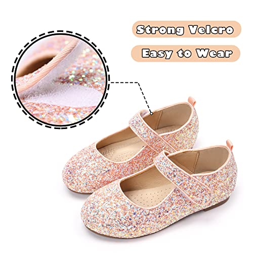 ADAMUMU Girls Dress Up Shoes Sparkly Shoes for Girls Princess Mary Jane School Uniform Dress Shoes in Performance, Prom and Graduation for Toddler/Little/Big Kids3