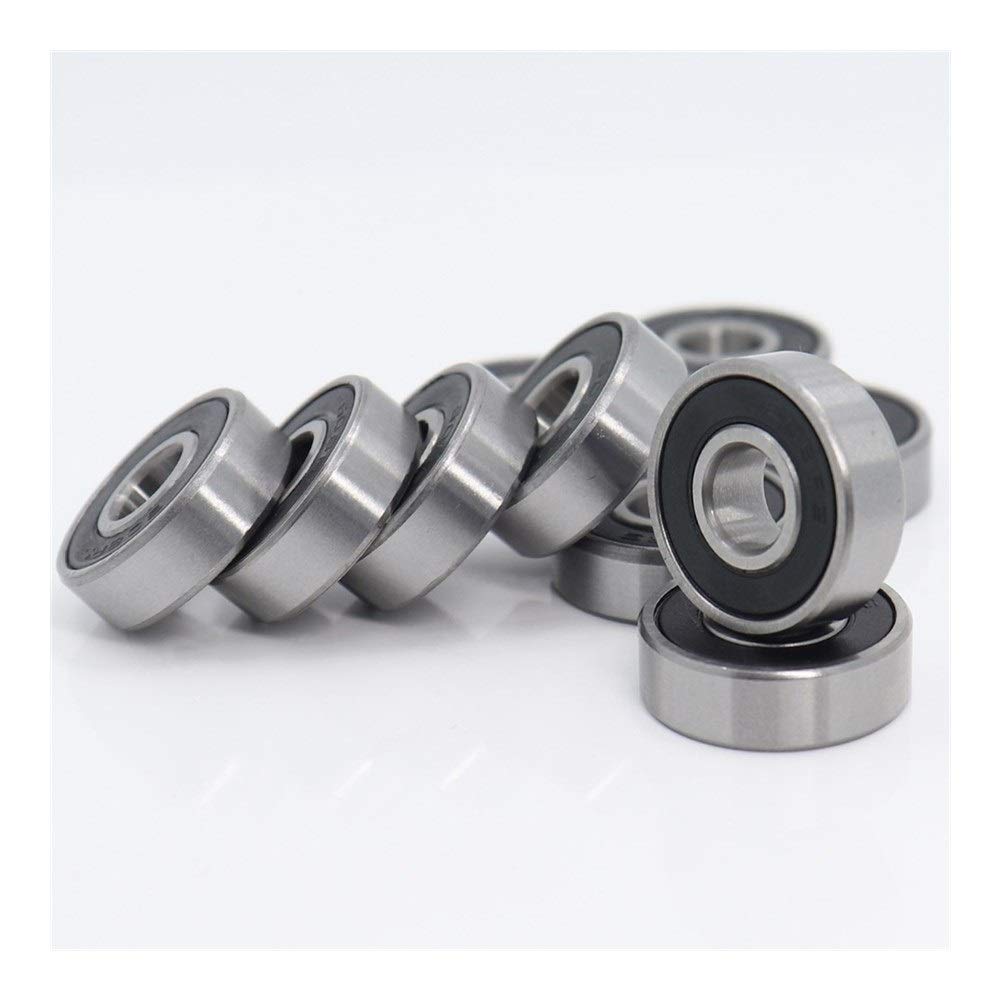XRKJKQIDG 608RS 608-2RS Bearing 8 x 22 7mm ABEC-1 Miniature Skateboard Ball Bearings 608 RS 2RS