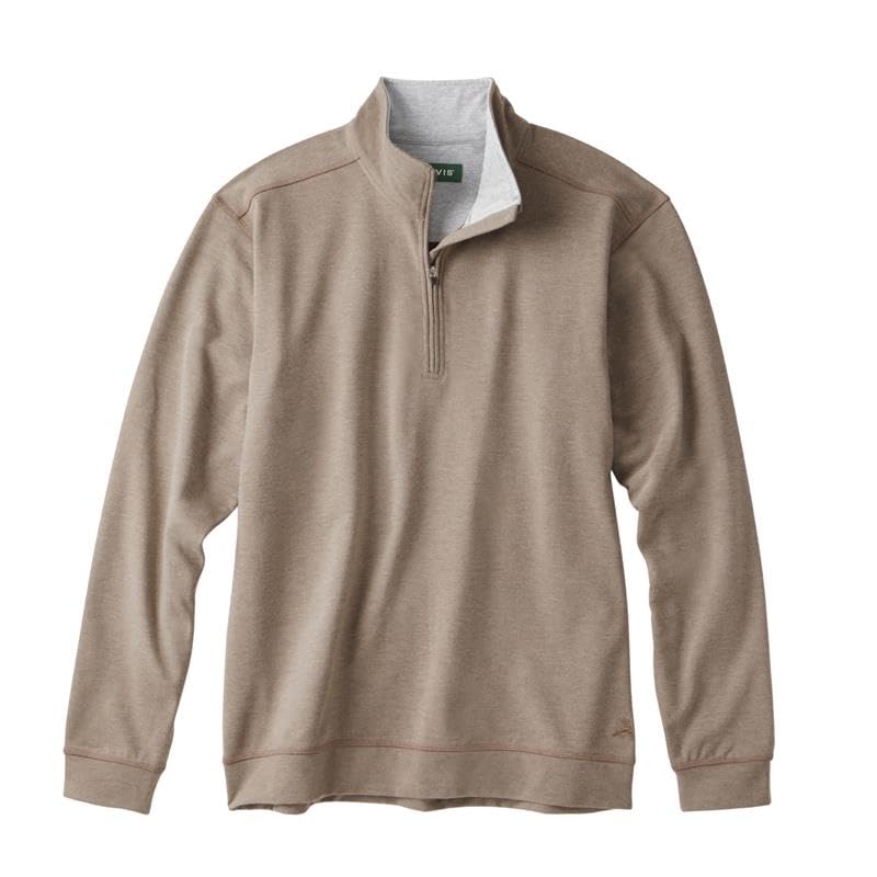 Orvis On The Move 1/4 Zip Men's Performance Quarter-Zip: Moisture Wicking, Stretch Piqué Knit with Spandex