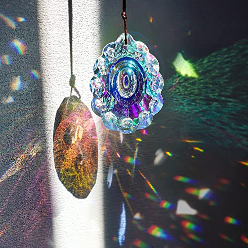 H&D HYALINE & DORA 76mm Colorful Crystal Peacock Prism Sun Catcher Rainbow Pendants Maker - Image 2