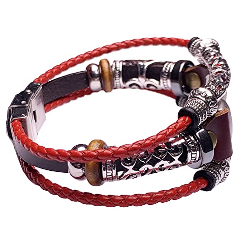 Vintage_Band Vintage Cute Luxe Correa with Box Set for Men Ladies Boys and Girls, m/l Thin Watch Band Compatible with Fitbit Luxe Active Tracker,Red
