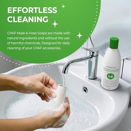 image for Purdoux CPAP Mask & Hose Soap Unscented(Pack of 3 Bottles, 250ML / 8.4