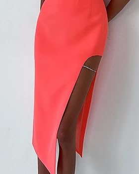 ummzongs Casual Dress for Women Sundresses Coral One