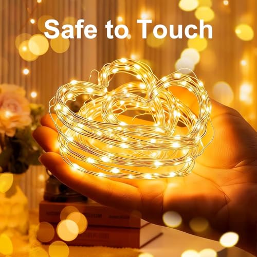 Image of 5M /50 LEDs /String /Strip Smart Magic LED Fairy Light with Remote Control, USB Powered, DIY Rope Light for Festival, Indoor Room & Home Decoration (WW Fairy String Light)