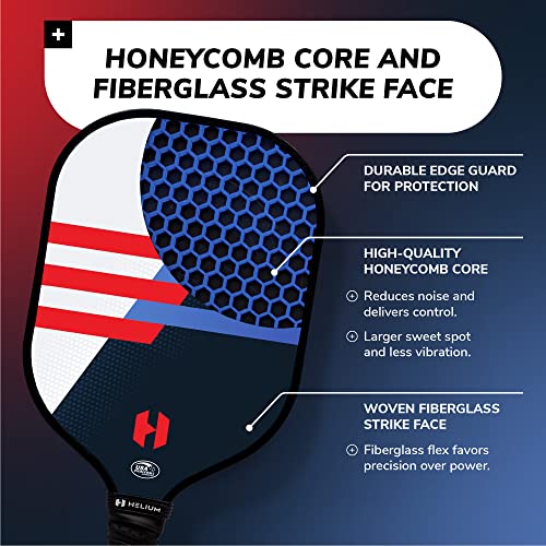 Helium Pickleball Paddles Set Of 4 - Usapa Certified - Graphite Fiberglass Surface, Lightweight Honeycomb Core #TOP2