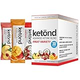 Ketone Advanced BHB Blend by Ketond - Ketone Drink for Rapid Weight Loss - Citrus Mango, Tigers Blood, Peach (30 Servings)