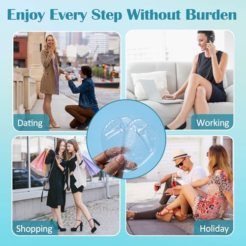 Image of 6Pcs Gel Metatarsal Pads for Thong Sandals Toe Protectors, Soft Reusable Forefoot Cushion Inserts for Flip Flop, Self-Adhesive Non Slip Shoe Cushion Inserts for Metatarsal Support Pain Relief