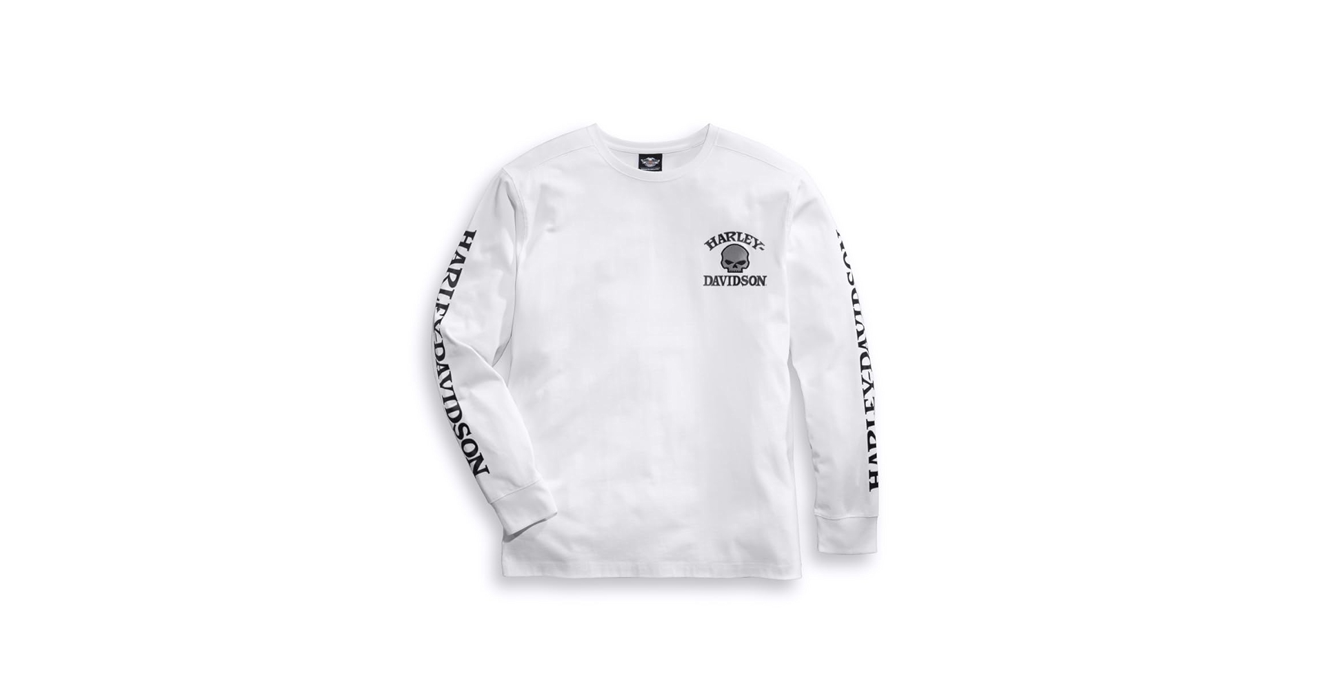Harley davidson Skull ハーレー スカル ロンT Harley Davidson tシャツ ウィリーG(R)スカル・カラーブロック