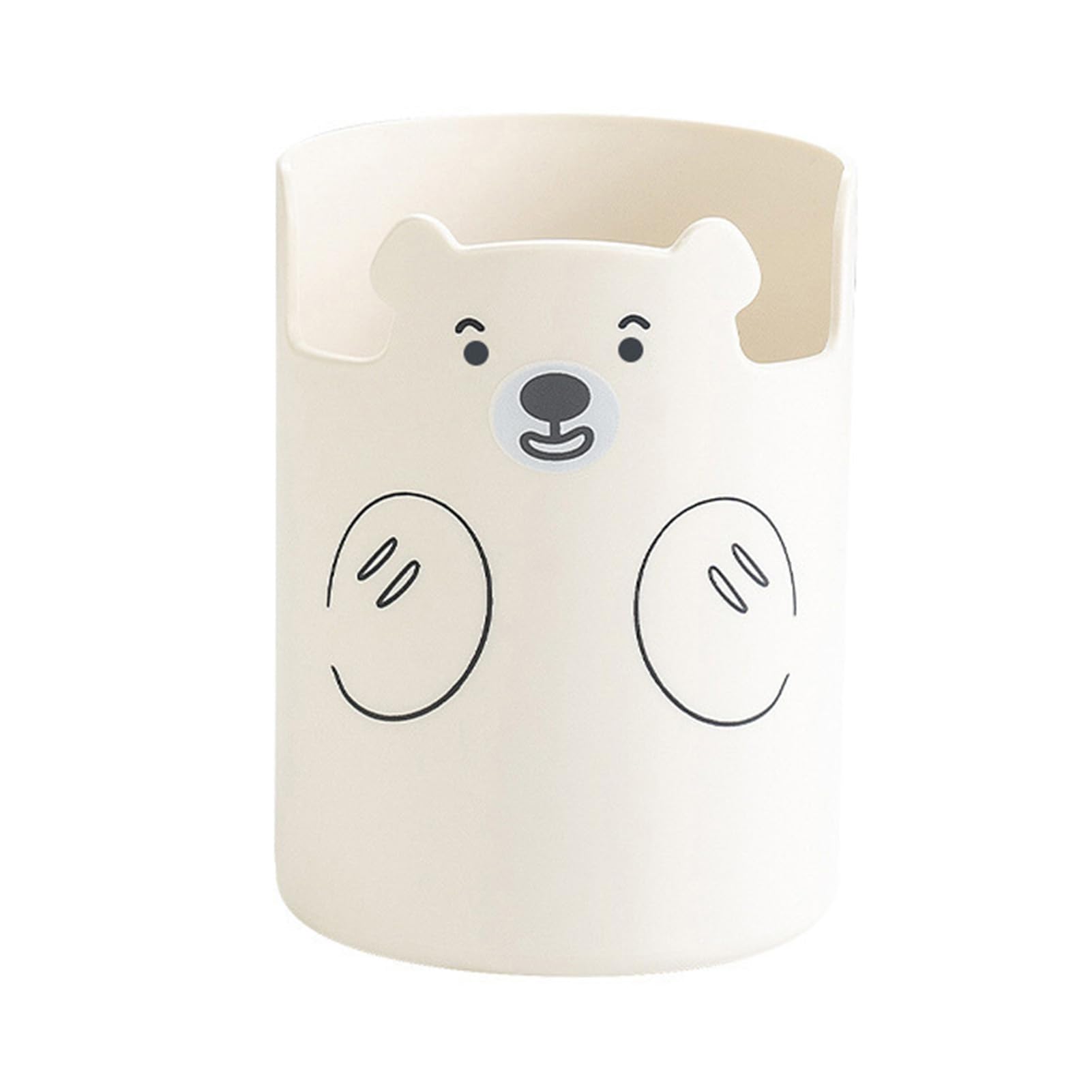 Glifora Cute Bear 2-in-1 Pen Holder and Phone Stand - Macaron Colours Desk Organiser, Large Capacity Storage for Pens, Makeup Brushes, Scissors and Stationery, Gift for Students and Office