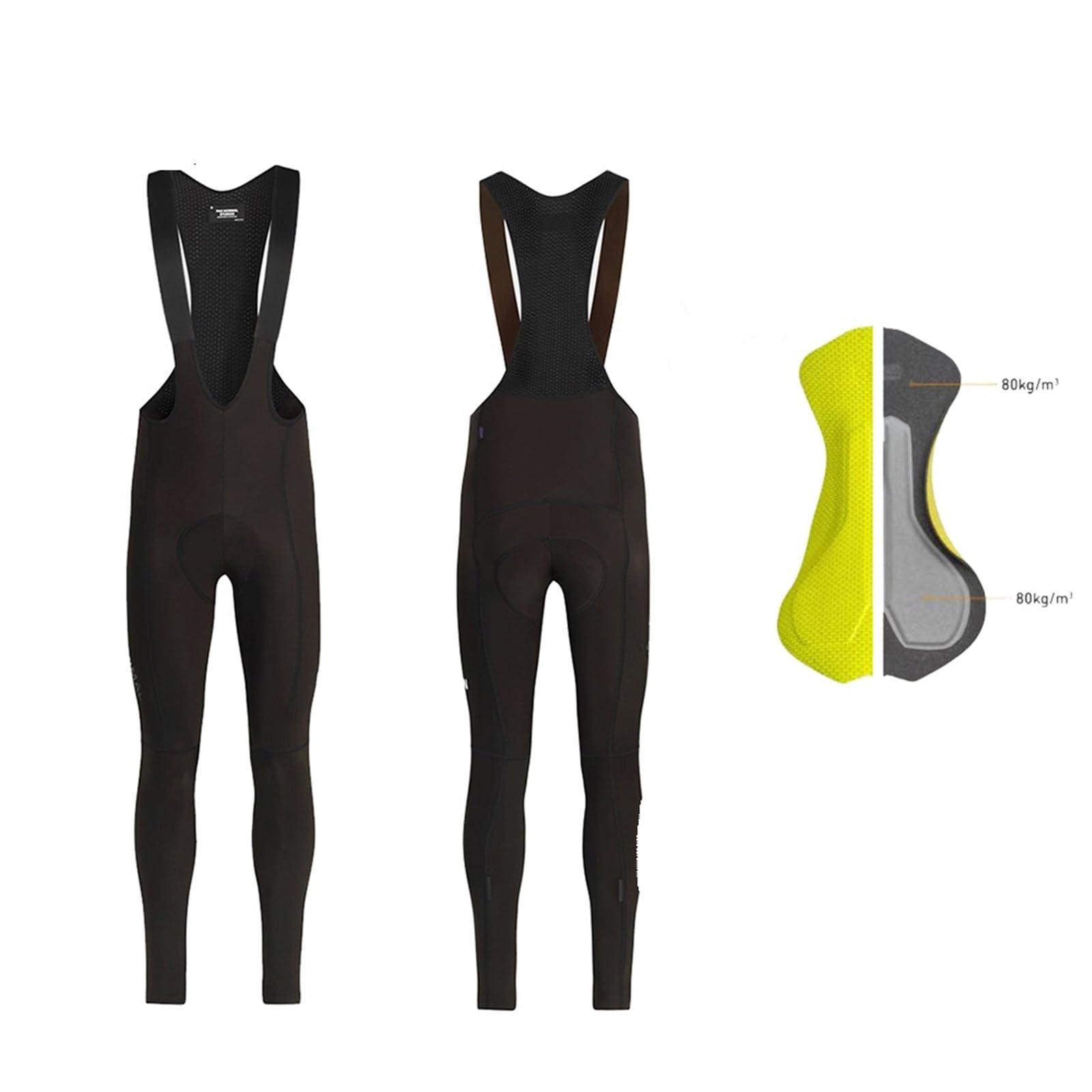 Culote con Tirantes Babero de Ciclismo for Hombre, Pantalones Largos Profesionales for Bicicleta de otoño/Invierno, Tirantes de Alta Comodidad elástica for Bicicleta de Carretera(Deep Blue,S)