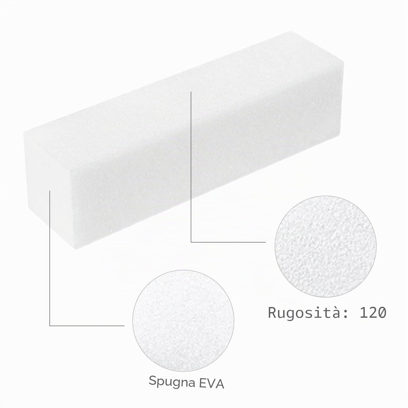 20 Pezzi Buffer Unghie Blocco, Nail Buffer Quadrato Spugna Buffer Unghie Professionale per Salone Unghie, Nail Art Fai da te a Casa