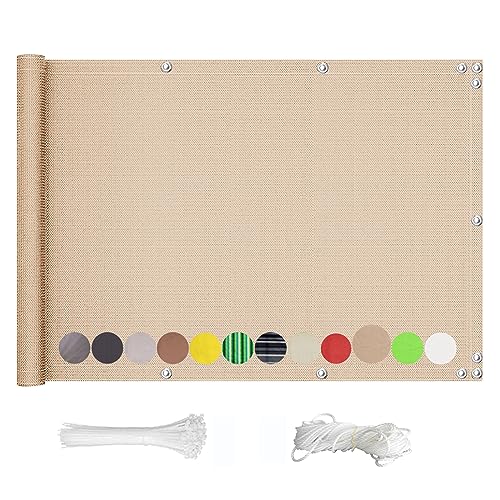 Housse de protection balcon sable 150x300 cm imperméable pour extérieur