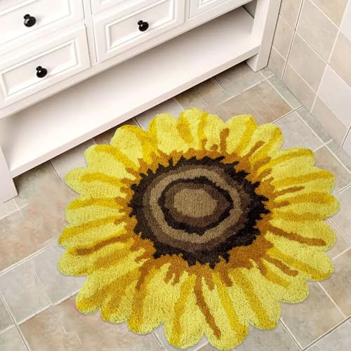 Tapete decorativo amarillento de girasol 27.5x27.5 pulgadas miniatura 5