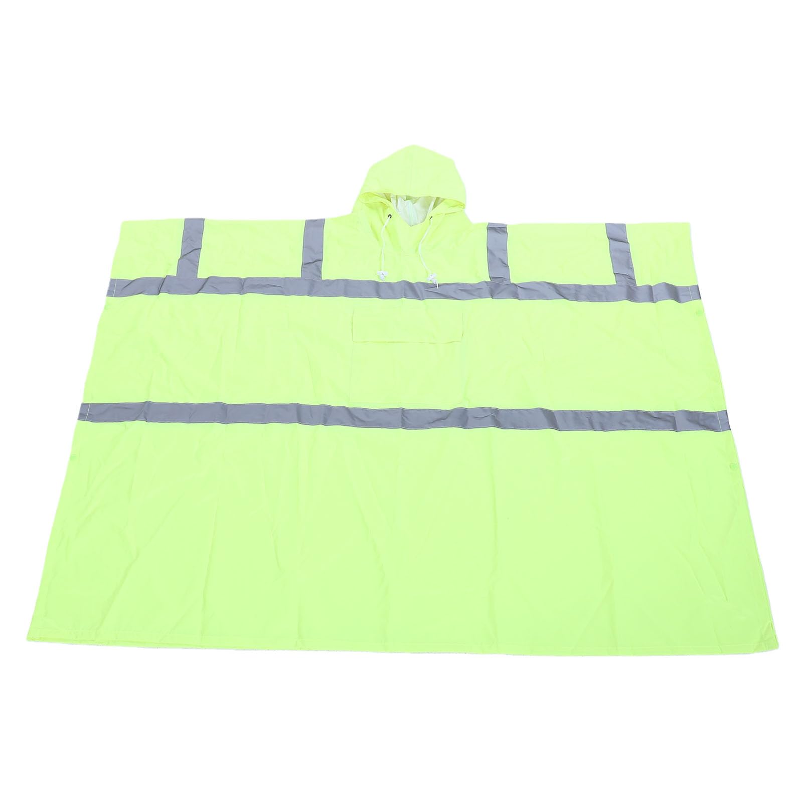 Eujgoov Poncho de Pluie Haute visibilité, Manteau de Pluie Réfléchissant Jaune Fluorescent avec Poche pour le Travail en Extérieur 55x41 Pouces