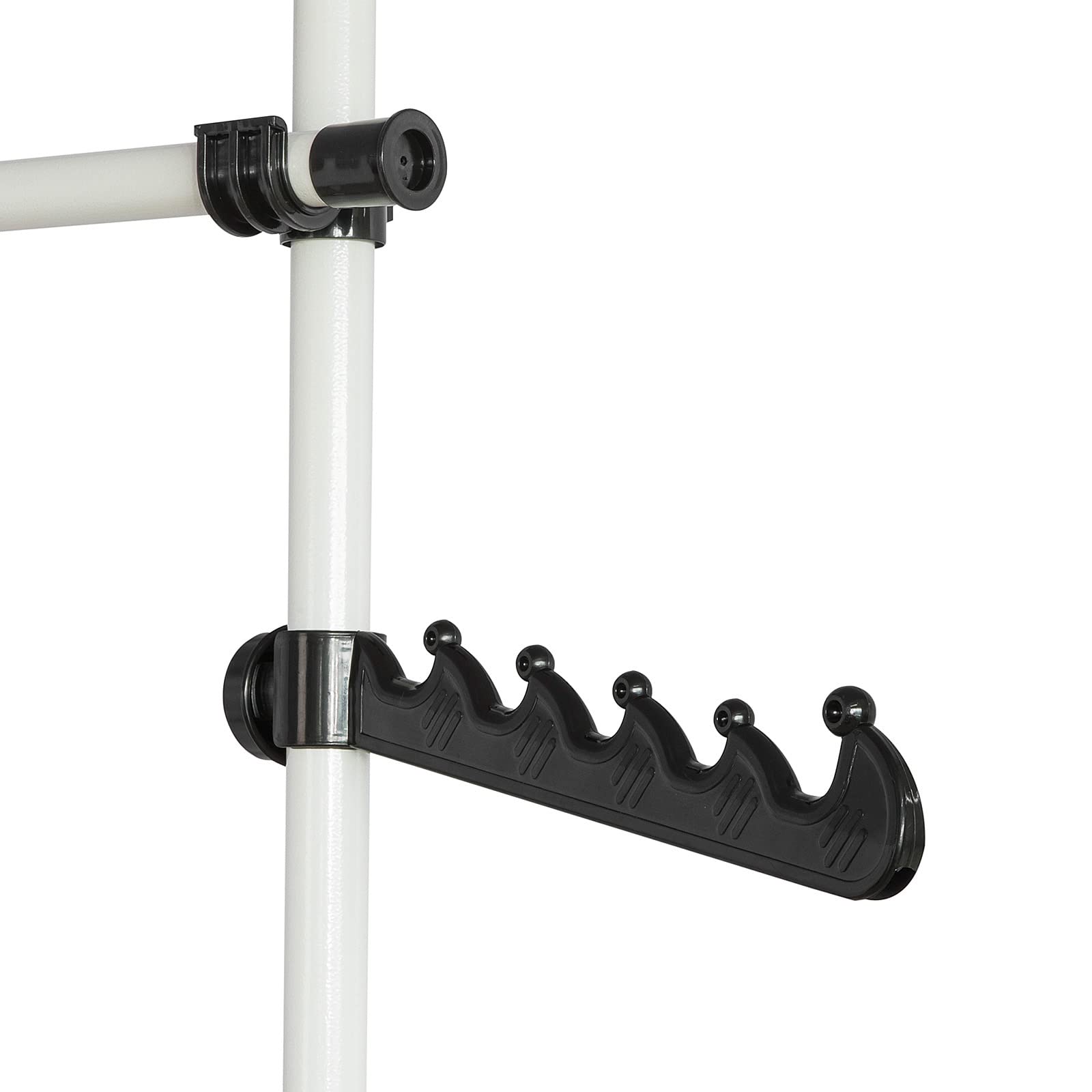 SoBuy FRG38 Teleskop Garderoben System Regalsystem mit 4 Kleiderstange und 3 Körben Kleideraufbewahrungssystem Neu Weiß