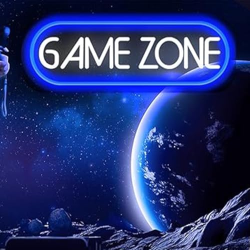 Image of LED Game Sign Game Zone Neon Signs Gaming Room Wall Art Decor Man Cave Lights Signs Gamer Home Bedroom Decoration USB Powered Brightness Adjustable