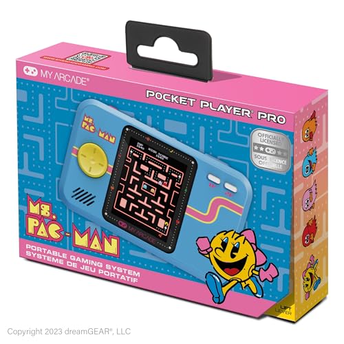 My Arcade Ms. Pac-Man Pocket Player Pro: Retro Games, Portable Games, 2.75' Color Display