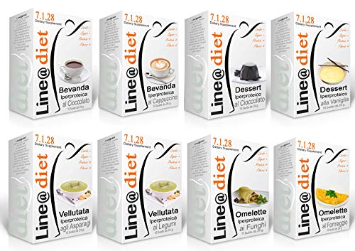 Dieta Proteica Line@Diet! MaxiBAG 80 BUSTE: Opzione: DOLCE E SALATO = 80 preparati / (buste proteiche) senza Carboidrati e senza Zuccheri, una dieta per 'PERDERE PESO' in pochi giorni, senza sentire la FAME! Bruciagrassi facendo colazioni, spuntini, pranz