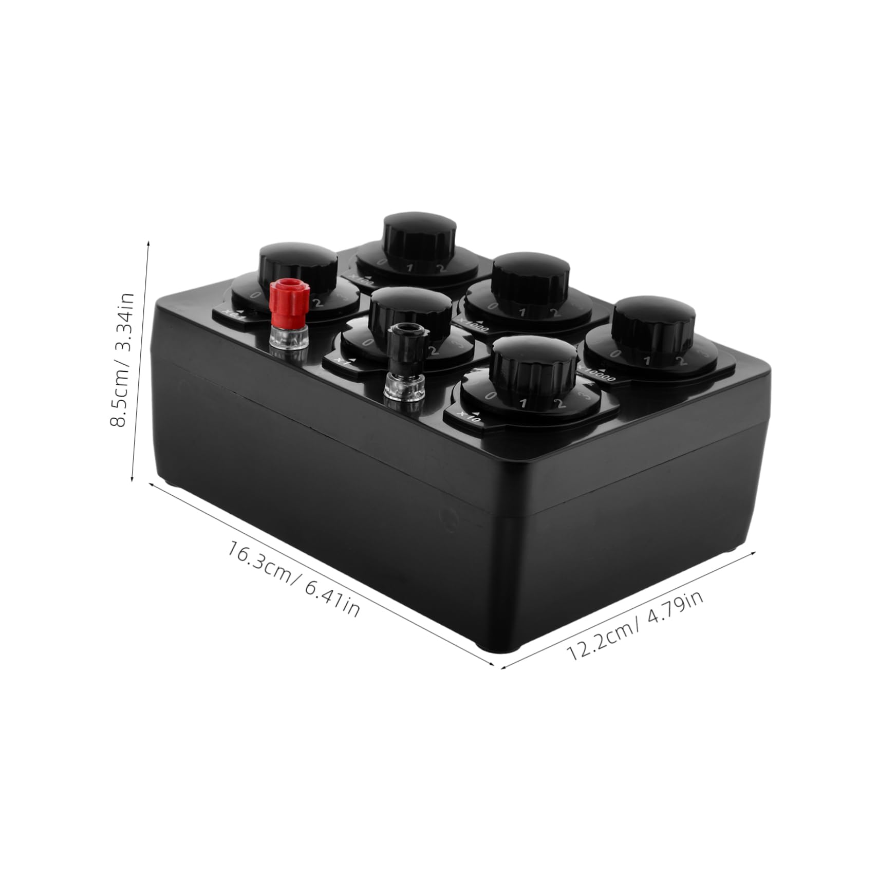 Gatuida Boîte de Résistance Variable de Précision 6 Chiffres 0-99999,9 pour Expériences Électriques Laboratoire, Plastique et Métal, Outil pour Étudiants