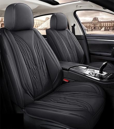 Housses de siège voiture imperméables en cuir PU noir pour Mitsubishi Pajero et ASX