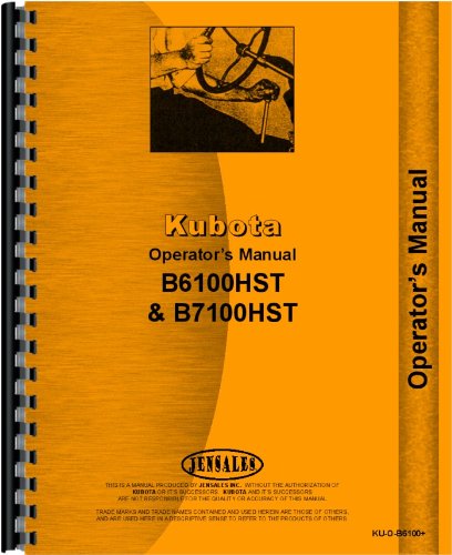 Kubota B7100HST-D Tractor Operators Manual