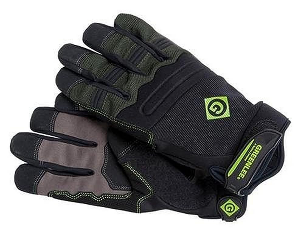 Greenlee 0358-14L Tradesman Gloves, Black, Large