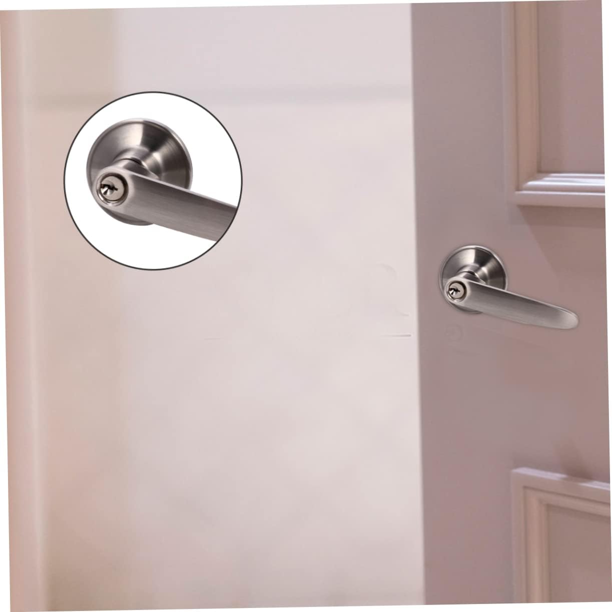VILLCASE Zinc Alloy Indoor Door Lock Durable Home Security Locks for Bedroom Bathroom Smooth Handle Design for Family Hotel Use Protection