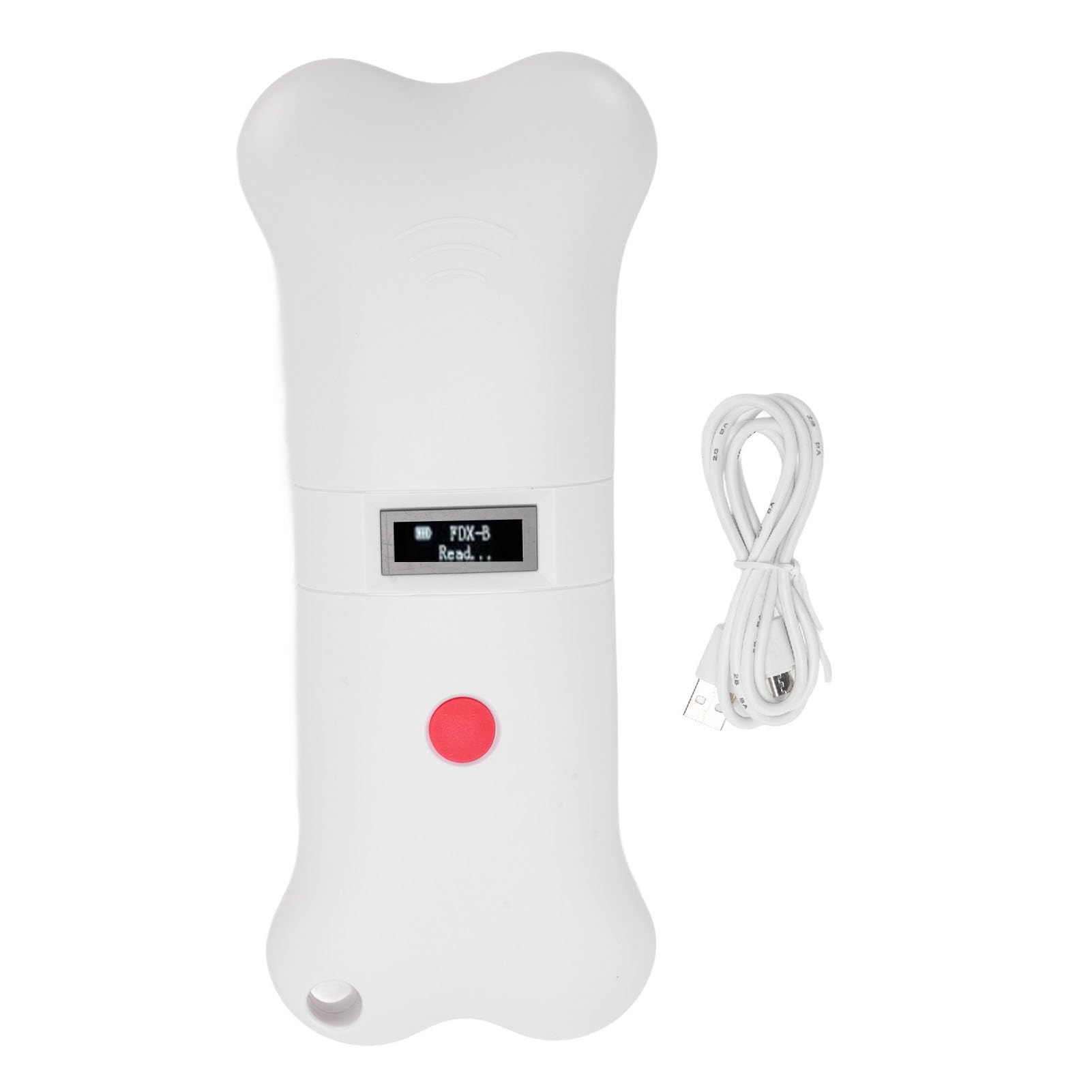 Lecteur de Micropuce 134.2kHz ISO11784/85 pour Animaux, Scanner de Puce FDX-B Portable avec écran OLED Rechargeable USB, pour Chien Chat Bétail Volaille
