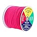 Mandala Crafts 3mm 50 Yds Roll of Hot Pink Elastic Bands for Sewing - 1/8 Flat Elastics Cord - 1 8 Inch Braided Stretch Straps for Crafting