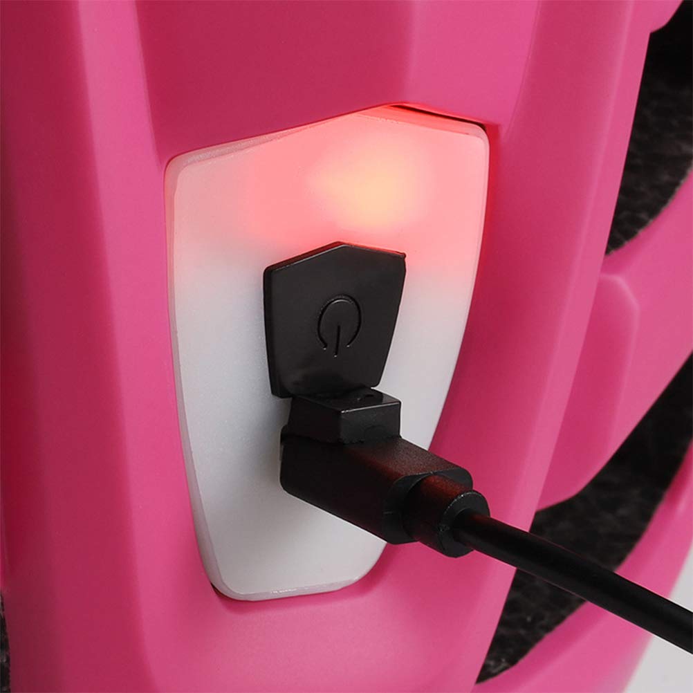 Casco para Niños, Casco de Seguridad Ajustable con Luz de Advertencia, Protege la Cabeza para Andar en Bicicleta, Patinar y Andar en Scooter, Circunferencia de la Cabeza de 52-56 Cm