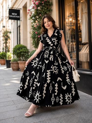 Image of ROYALICA Women's Pure Cotton Maxi Midi Dress Western Dress for Women Elegant Floral Printed Long Dresses | Soft & Breathable Fabric | Casual Trending Dress for Women