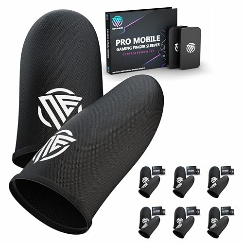 Nexus Elite Gamer sleeves for pubg  mobile gaming finger cots sleeve gloves and covers  compression for thumb arthritis sweaty hands  Carbon Core