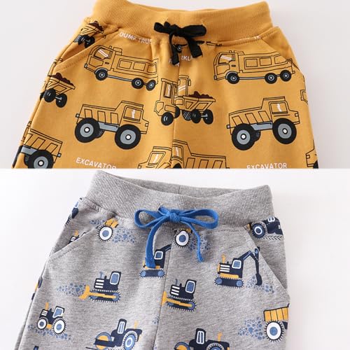Image of Little Boys Jogger Pants Toddler Boys' Drawstring Elastic Waist Cotton Casual Sweatpants 1PC / 2 PCS Set