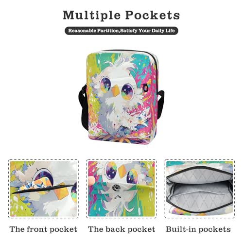 Aesthetic Watercolor Chic mens messenger bag crossbody Small Crossbody Bag For Women Shoulder Handbag For Travel Adjustable Strap for outdoor sports Casual2