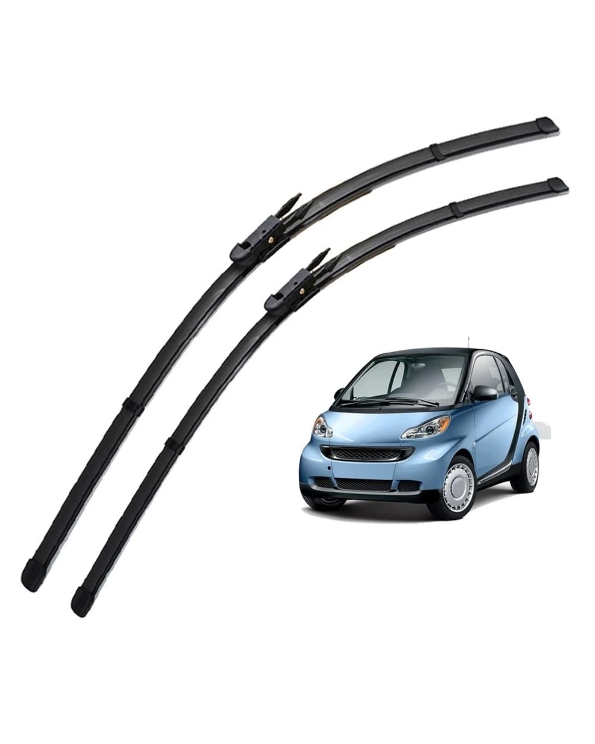 Kit Tergicristalli Anteriori Compatibile con Smart FortTwo W451 (2007-2014) | 2 Pezzi 23" + 21" | Silenzioso
