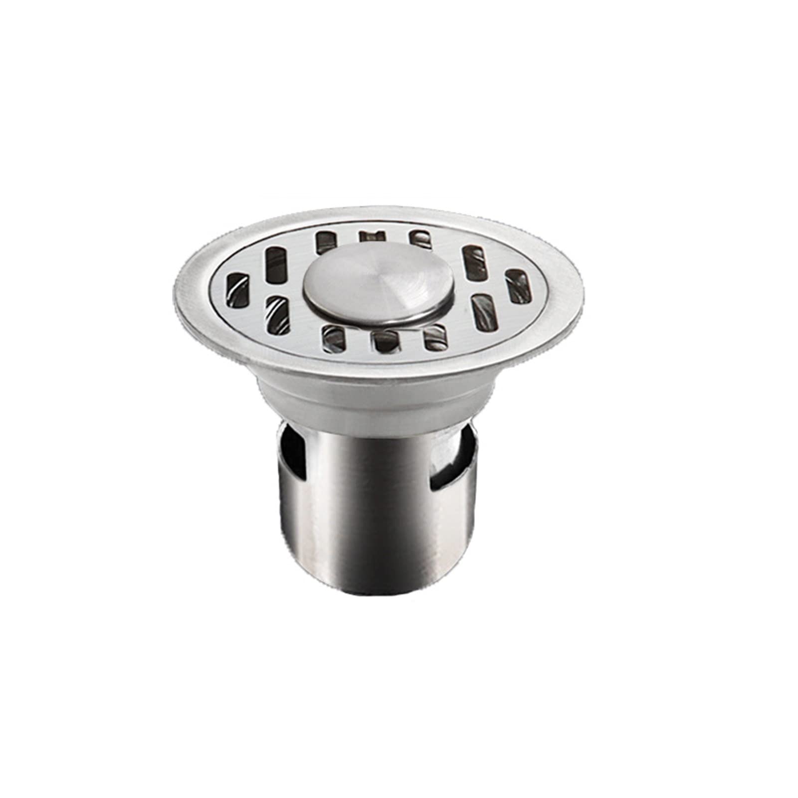 Siphon de sol pour machine à laver et toilettes en inox poncé de 7,5 cm