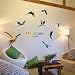 SWORNA Nature Series 8 Flying Macaw Parrot Vinyl Removable DIY Wall Art Mural Nursery Sticker Decor Decal for Baby Kids Girl Bedroom Playroom Bathroom Kindergarten Living Room Classroom 29" H X 50" W