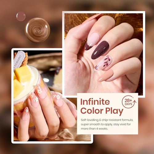 Image of Beetles Brown Gel Nail Polish Set, Brownie Bliss 6 Colors Fall Gel Polish