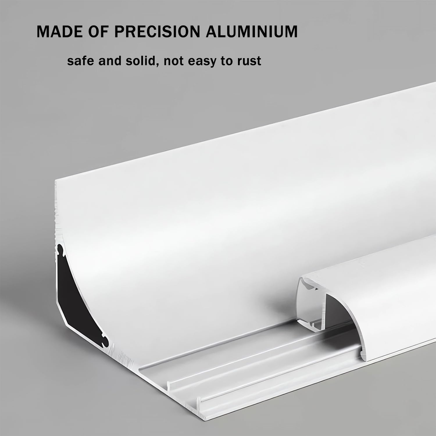 JARBIH 5PACK 1 Meter Led Aluminum Profile Light Linear, Led Channel Holder for Corner Ceiling Floor Wall Washer Decor Lighting(White)