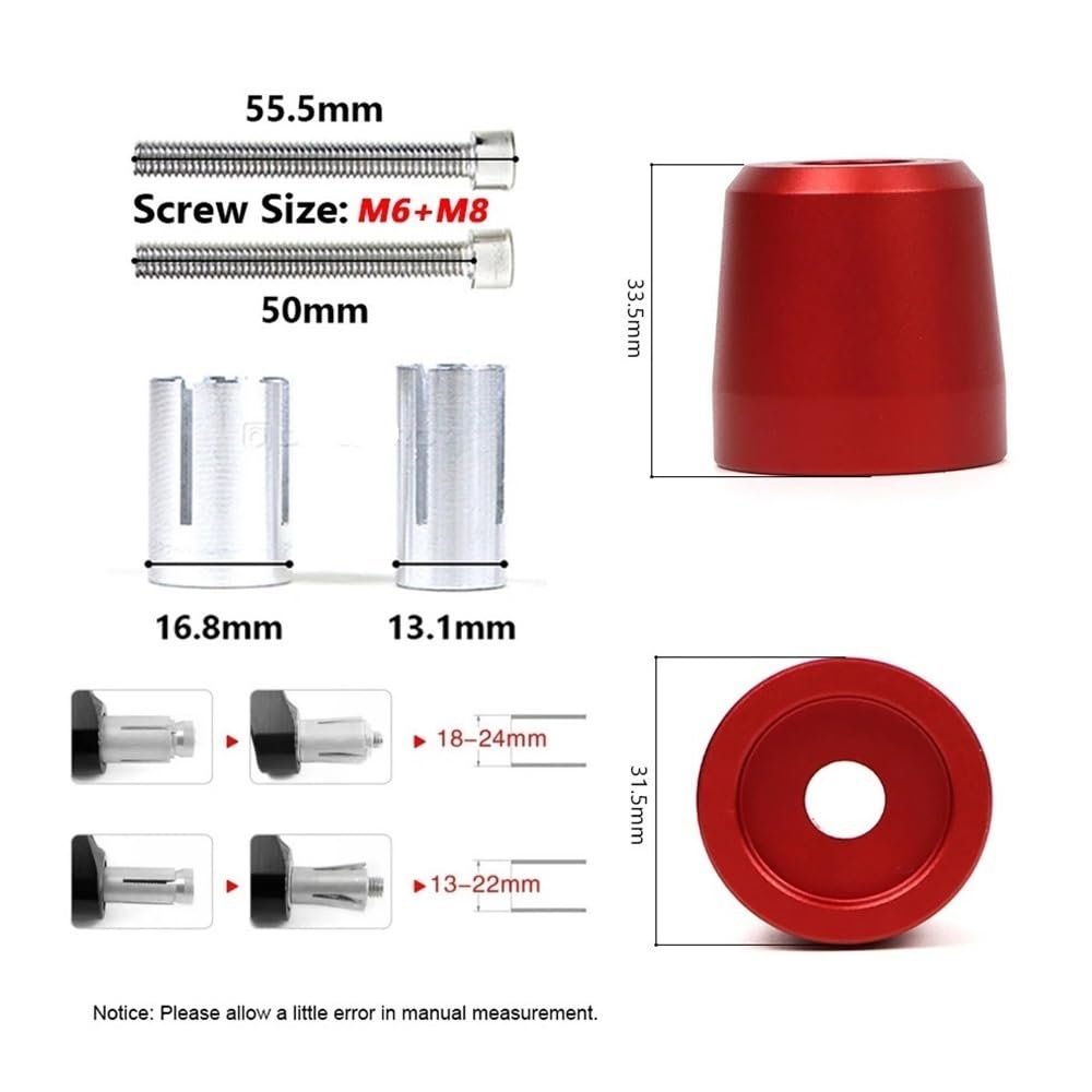 Terminali Per Manubrio Moto M6/M8, Manopole, Tappi Per Manubrio, Bilanciatore Per Ho&nda Per Ya&maha Scooter Accessori Per Moto Da Cross Manubrio Blocco Tappos