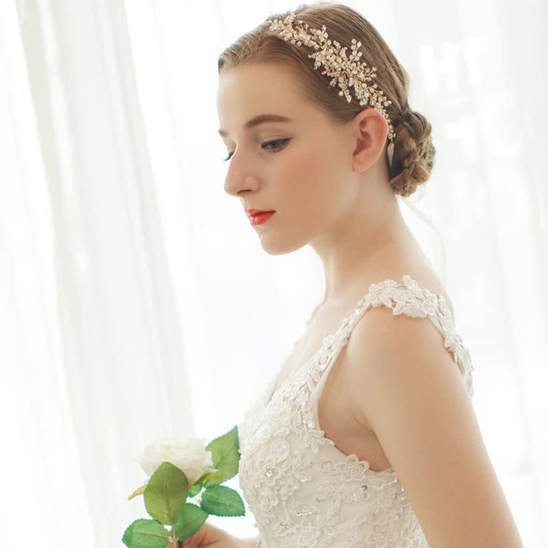 Diadema de novia de lujo, accesorios para el cabello de boda, diadema de novia, vintage, hecha a mano, adornos para el pelo, diademas para novia