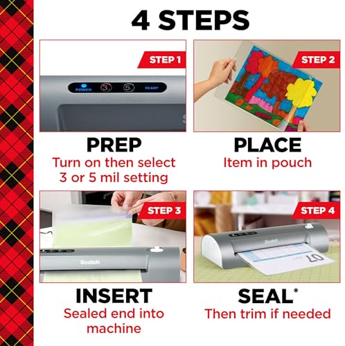 Bundle of Scotch PRO TL906 Thermal Laminator w/100-Pack Pouches - image 9