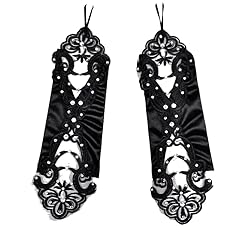 A-c- Black -Lace Fingerless Gloves