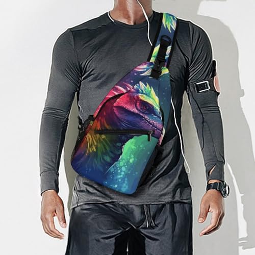 Bolso bandolera colorido con diseño de dinosaurio miniatura 7