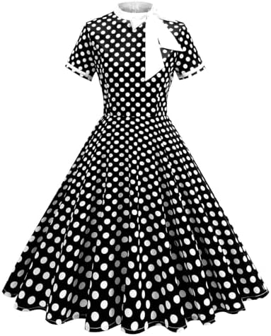 Vestido Vintage Estilo Pin Up para Mujer – Años 40, 50 y 60, Elegante con Volantes, Ideal para Fiesta o Boda