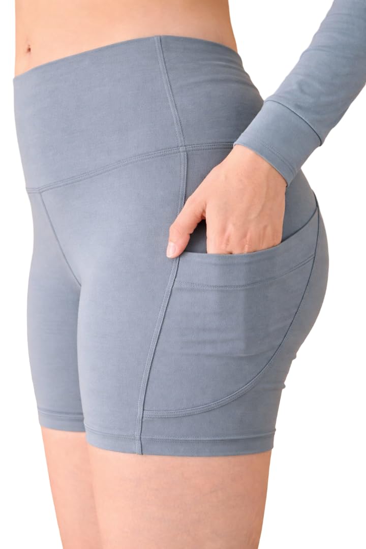 High-Rise Cycling Shorts for Women | Body-Sculpting Fit with Pocket | Soft, Stretchy & Sweat-Wicking Activewear-image-10