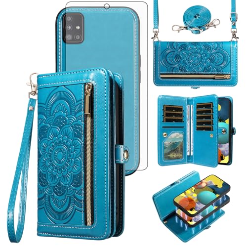Coque Samsung A51 5G fermeture éclair et bandoulière amovible