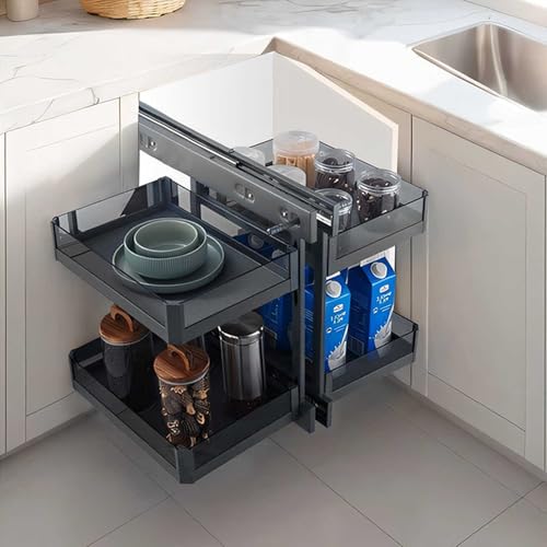 Eckschrank-Organizer mit 2 Ebenen, ausziehbar, für die Aufbewahrung unter...