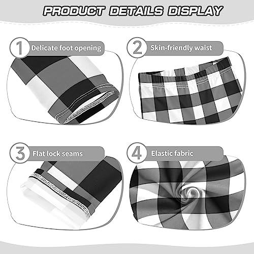 Plaid Leggings for Girls Stretch Pants Soft Girls Leggings Ankle Length Leggings for Kids Toddler 4-10 Years3