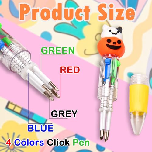 24Pcs Mini Multicolor Pens in One 4-in-1, Cute Pens Bulk for Party Favors and Birthdays, Delightful Ballpoint Pen Back To School Gifts Classroom Student Prizes - Image 4